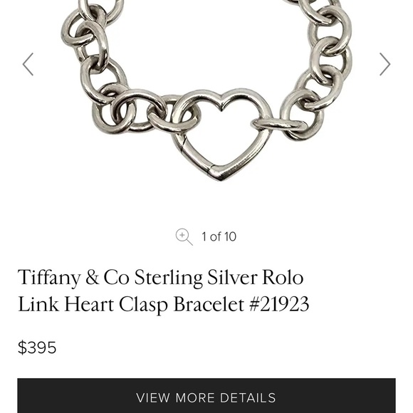 Tiffany Sterling Silver Heart Link Bracelet